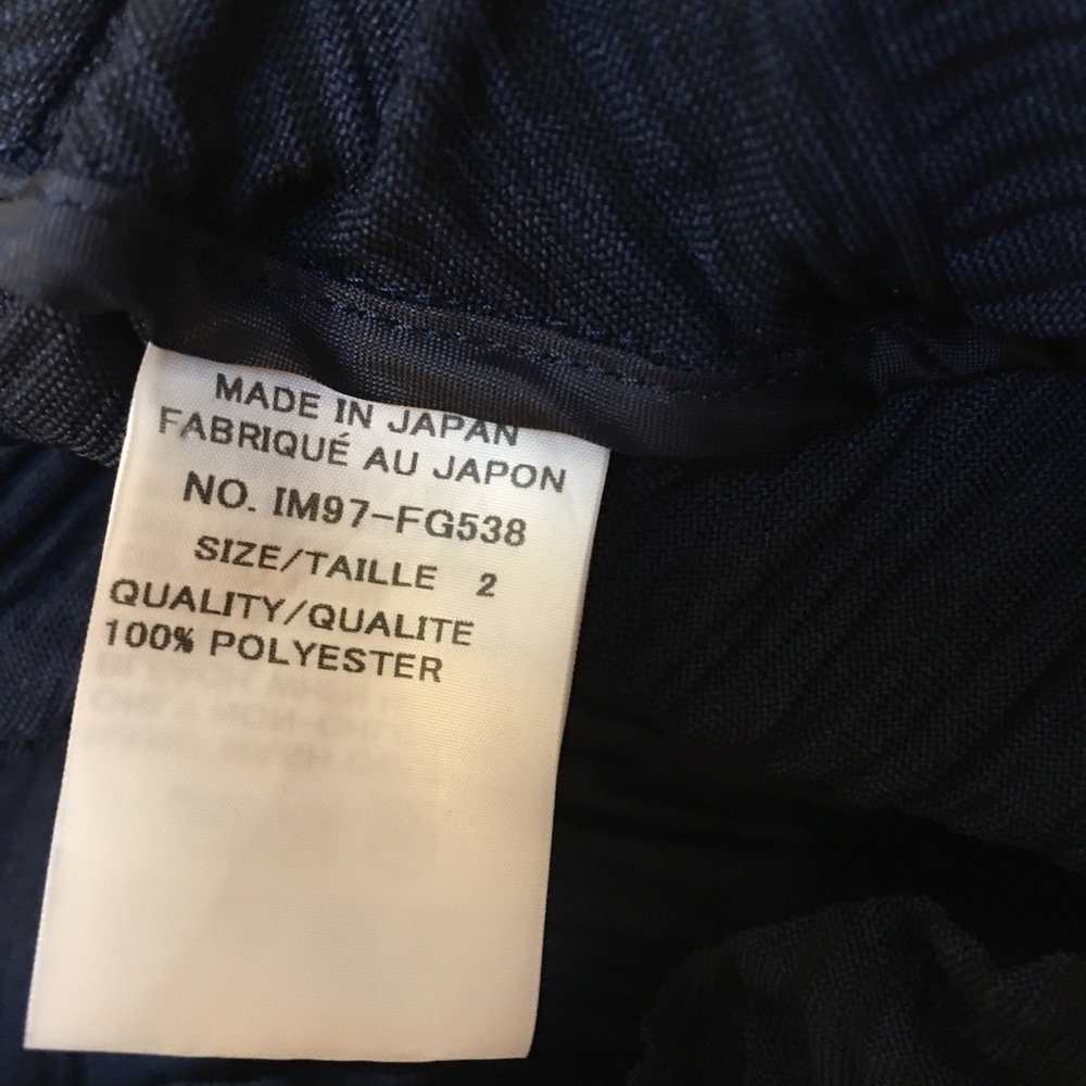Issey Miyake textured ruched midi skirt blue & black size 2 - Picture 8 of 8